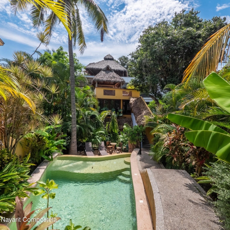 Casa Duende Sayulita private entrance and lush garden