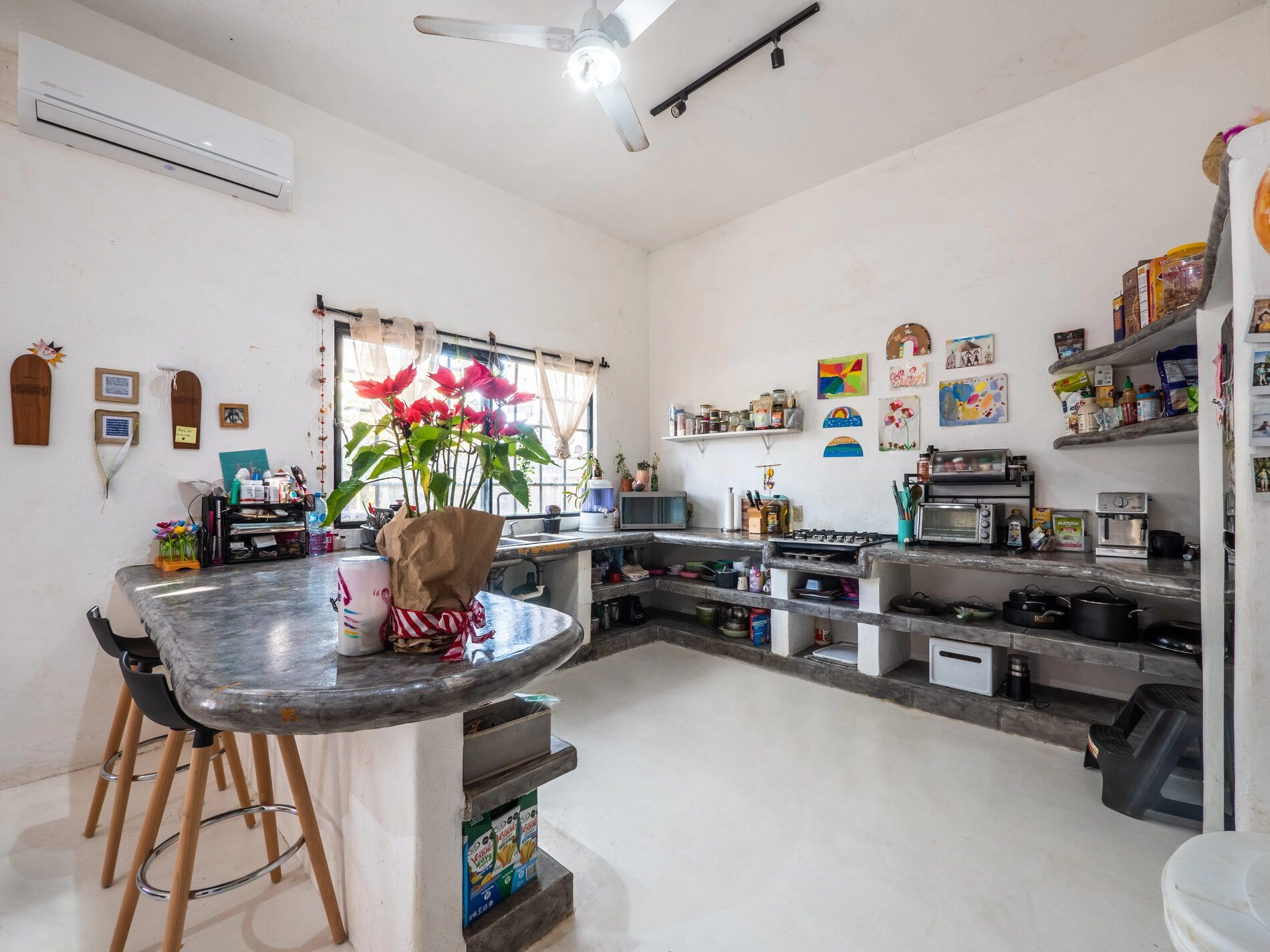 Kitchen area inside Casa Camacho Sayulita with modern finishes