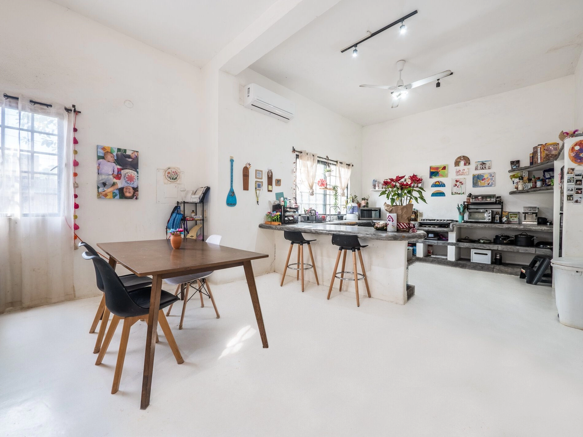 Bright living area inside Casa Camacho Sayulita