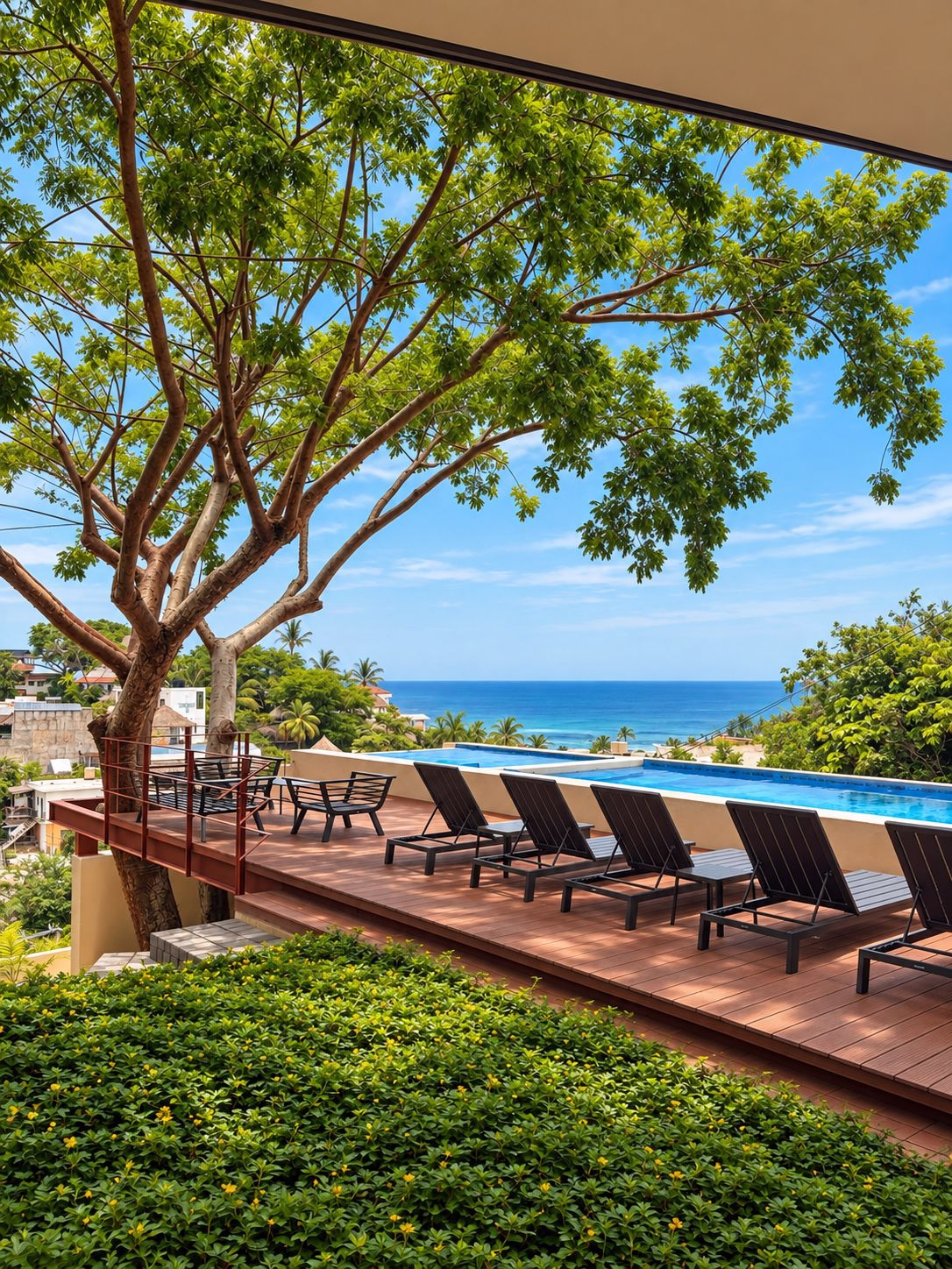 Casa Manta, a new luxury residential development in Sayulita, Mexico, featuring modern architecture, private terraces, ocean views, and contemporary coastal design.