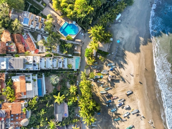 Aerial View Beach front Ocean front sayulita condo
