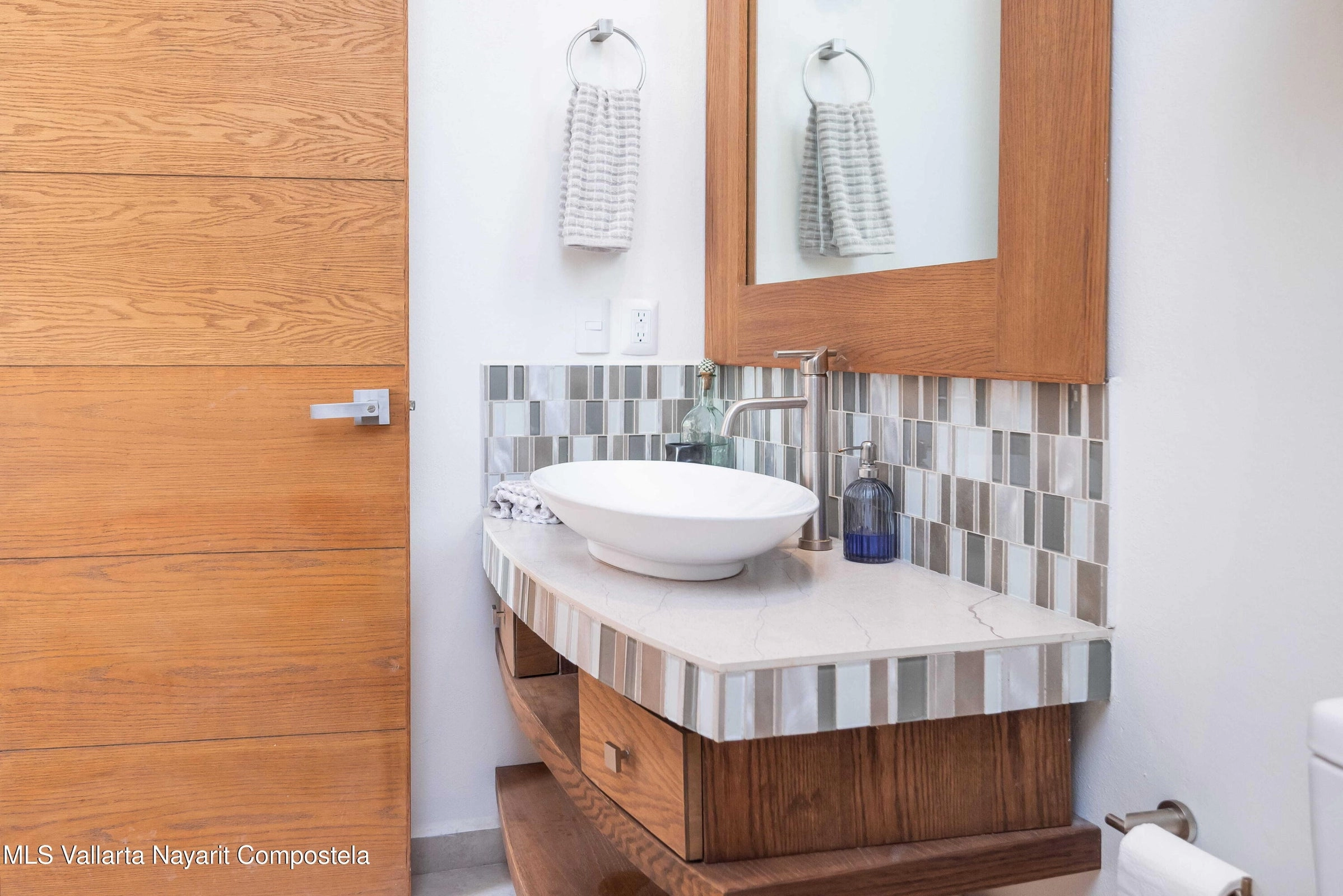 Ocean view terrace at Ajusko Monterrosa home for sale in North Side Sayulita Mexico