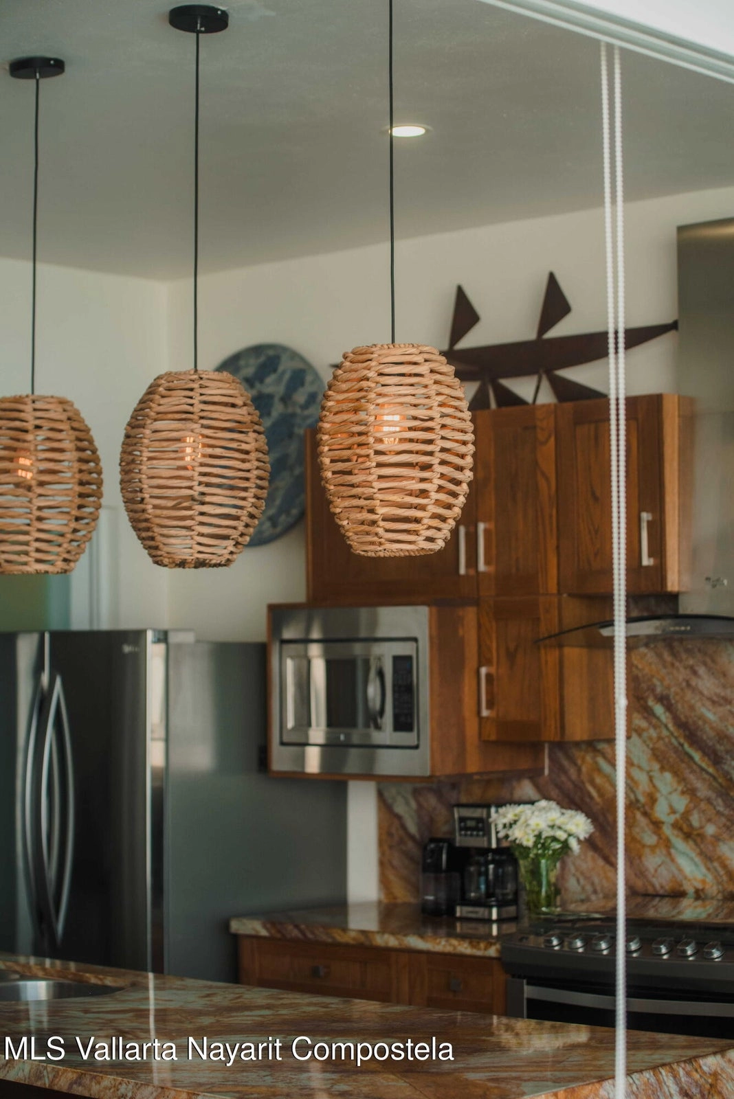 Ocean view terrace at Ajusko Monterrosa home for sale in North Side Sayulita Mexico