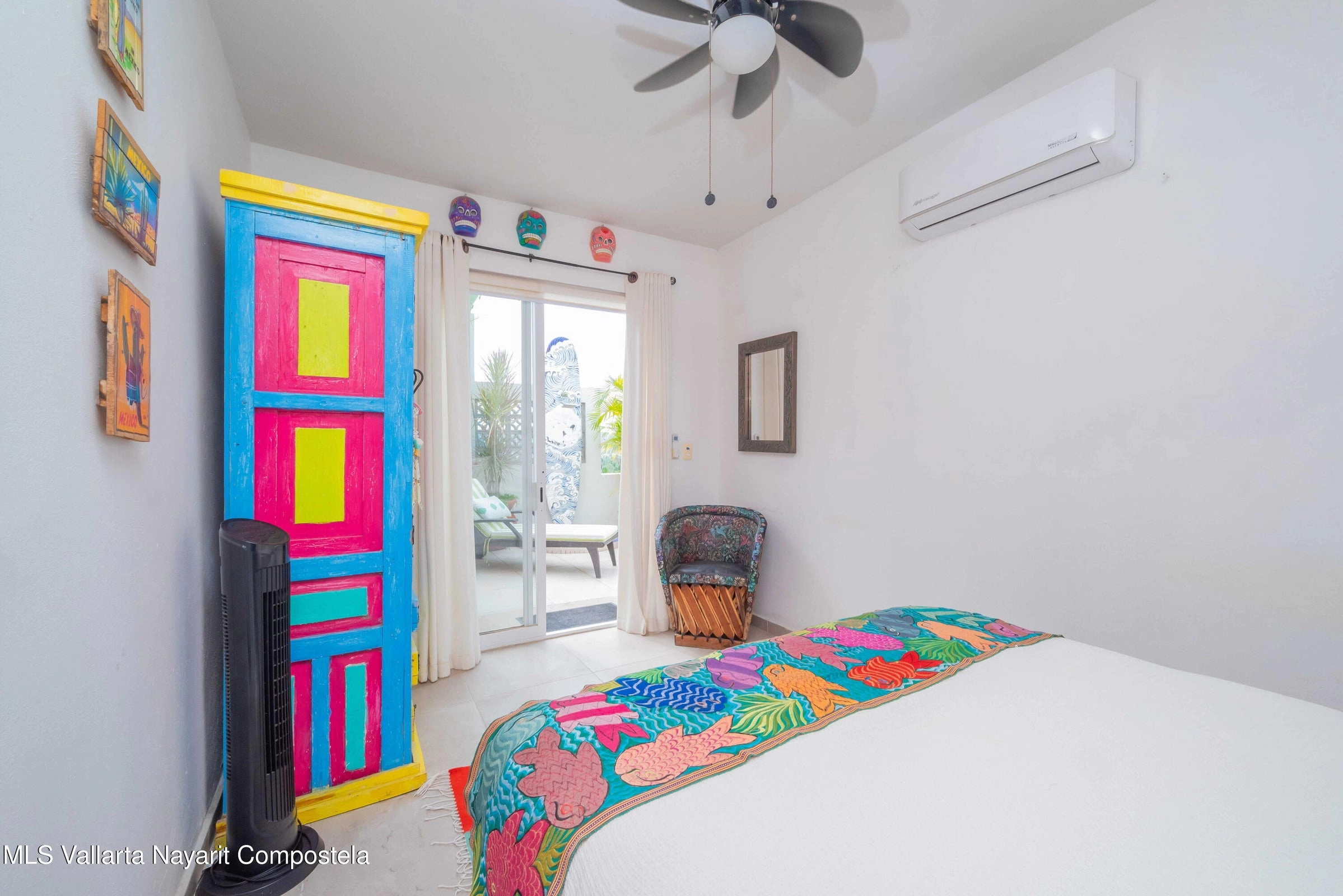 Primary bedroom at Ajusko Monterrosa home for sale near the beach in Sayulita