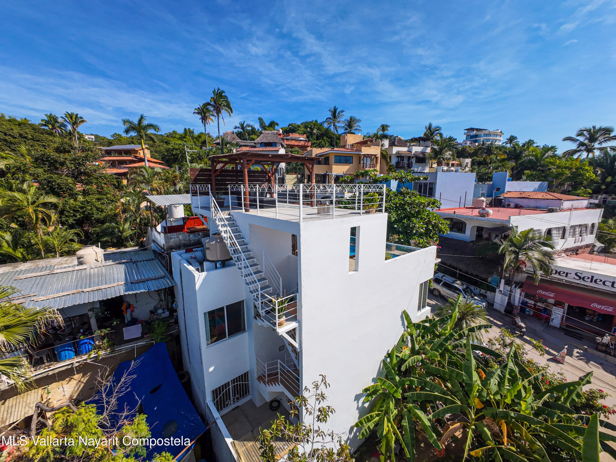 Ocean and jungle views from Sayulita Mexico property near beach and town center