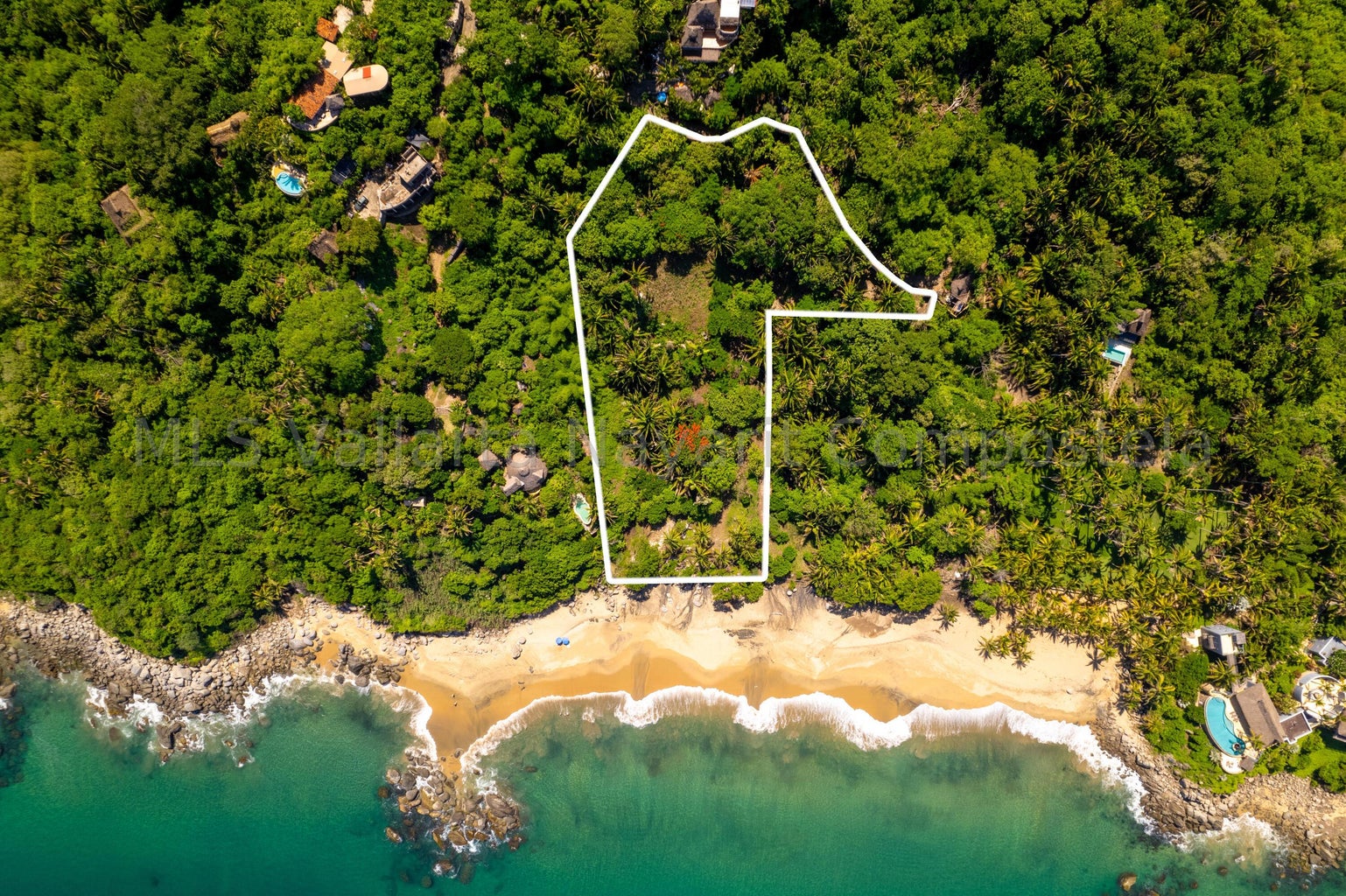 Beachfront land for sale in Playa Carricitos Sayulita with ocean views
