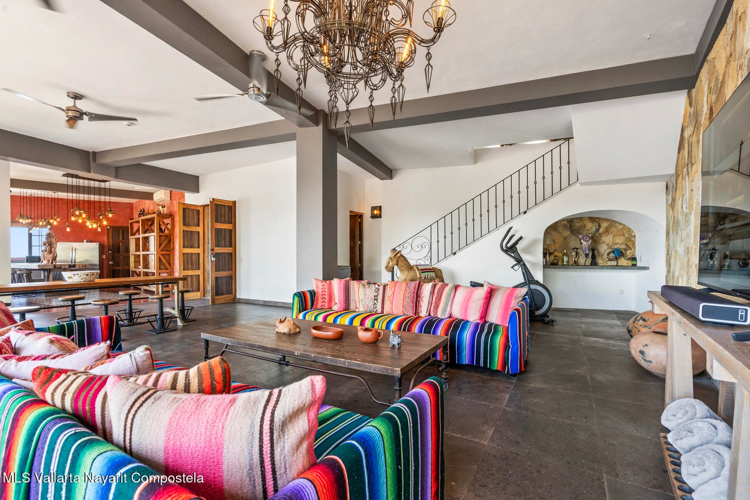 Luxury ocean view home for sale in Nanzal Hill, Sayulita featuring panoramic Pacific Ocean views, tropical landscaping, saltwater pool, rooftop terrace, gourmet kitchen, and elegant indoor-outdoor coastal living in Riviera Nayarit.