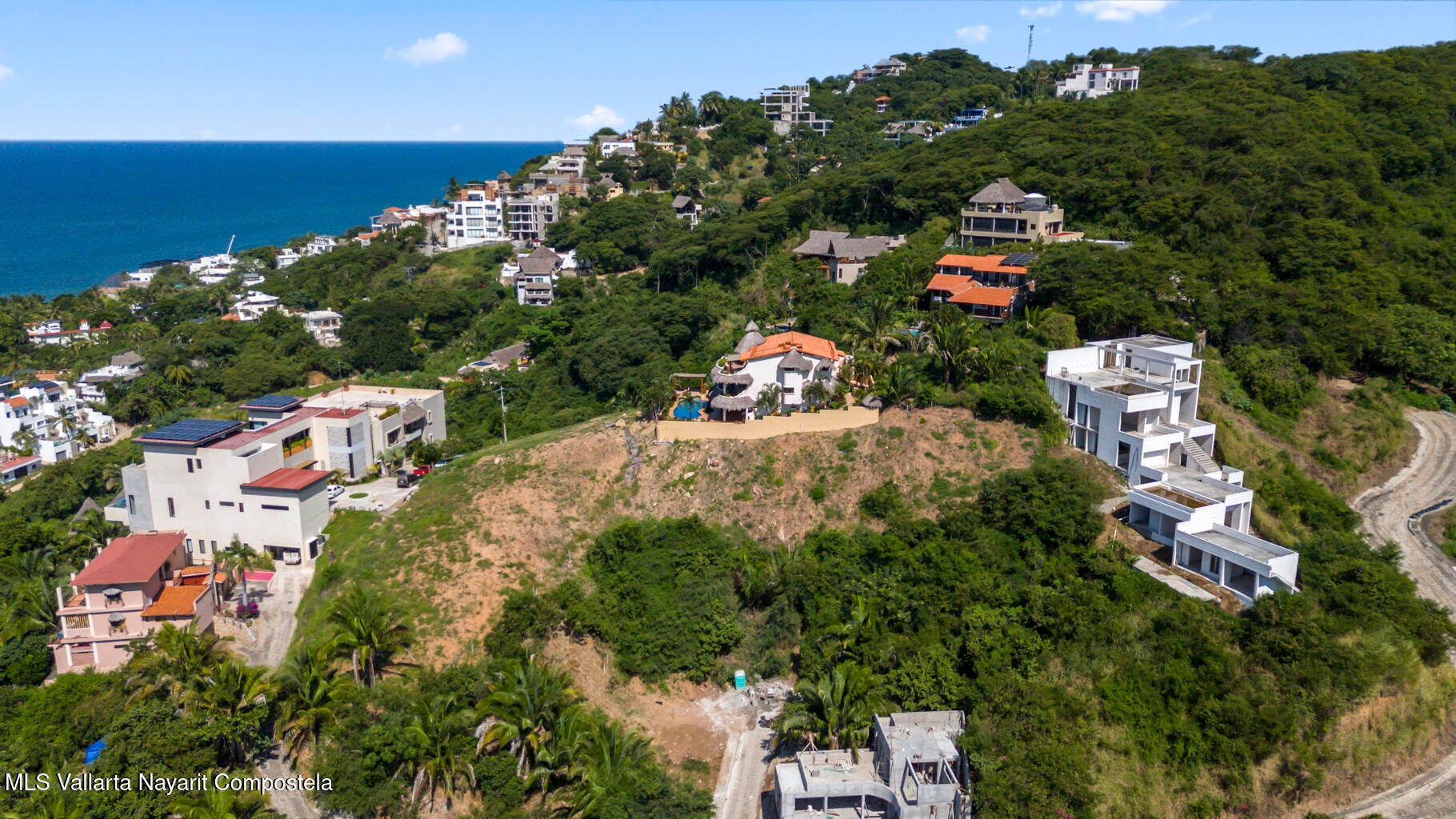 Terraced hillside lot with jungle and town views on the north side of Sayulita, Riviera Nayarit
