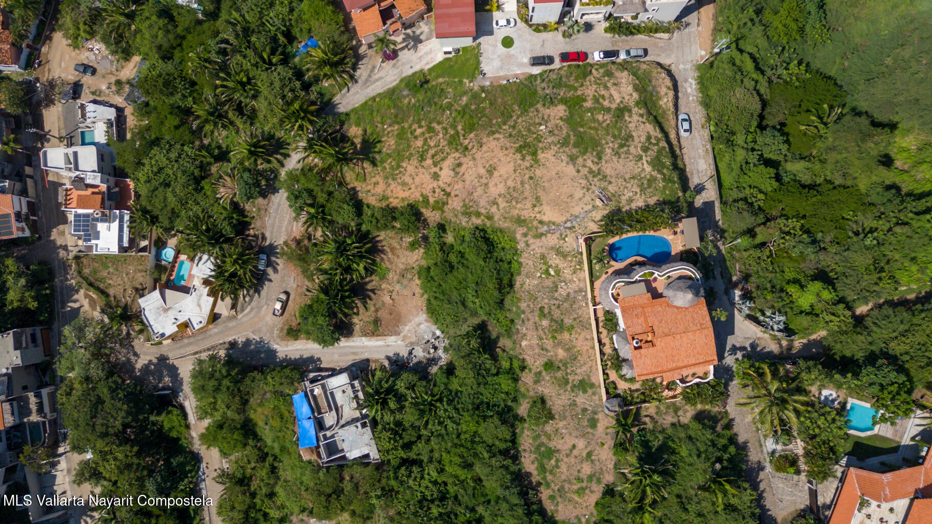 Terraced hillside lot with jungle and town views on the north side of Sayulita, Riviera Nayarit