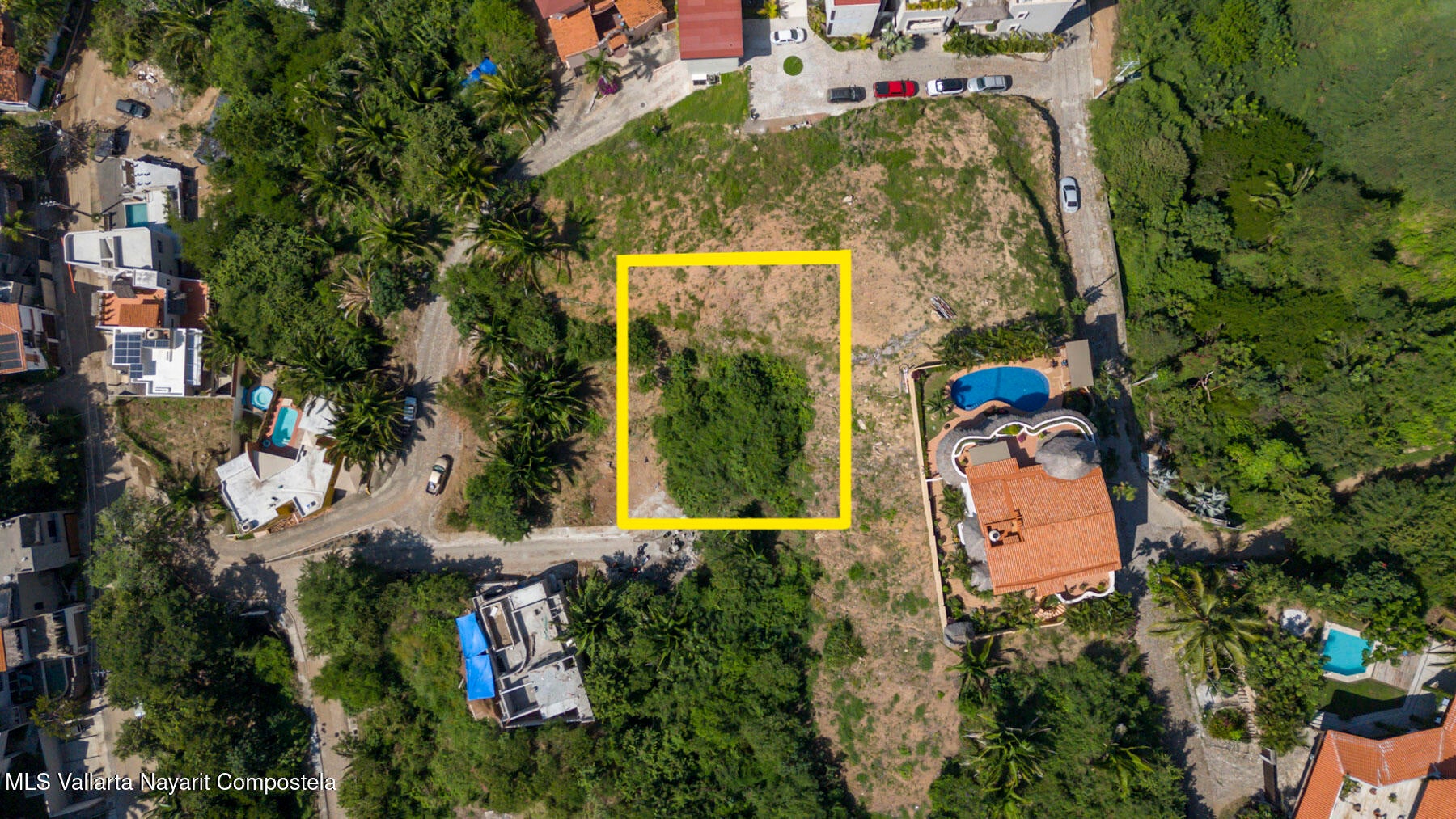 Terraced hillside lot with jungle and town views on the north side of Sayulita, Riviera Nayarit