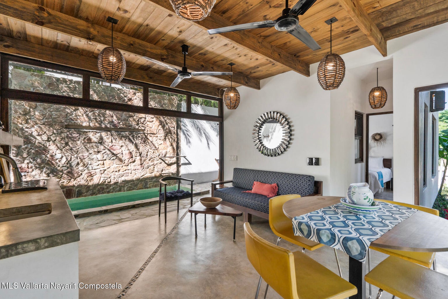 Modern jungle retreat in Sayulita surrounded by tropical parota trees