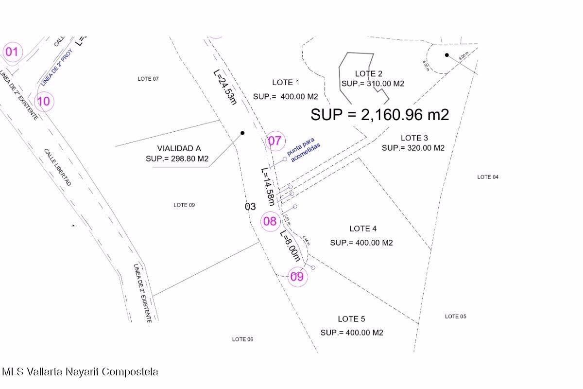 Residential lots for sale on Gringo Hill in Sayulita with utility infrastructure, private road access, and hillside building sites near downtown.