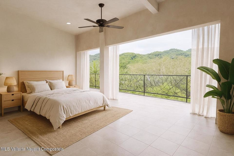 tesoro-escondido-sayulita-master-bedroom Open-concept kitchen in a condo for sale in Sayulita