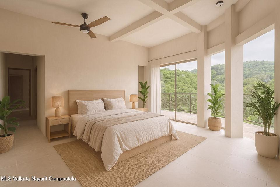 tesoro-escondido-sayulita-master-bedroom2 Open-concept kitchen in a condo for sale in Sayulita