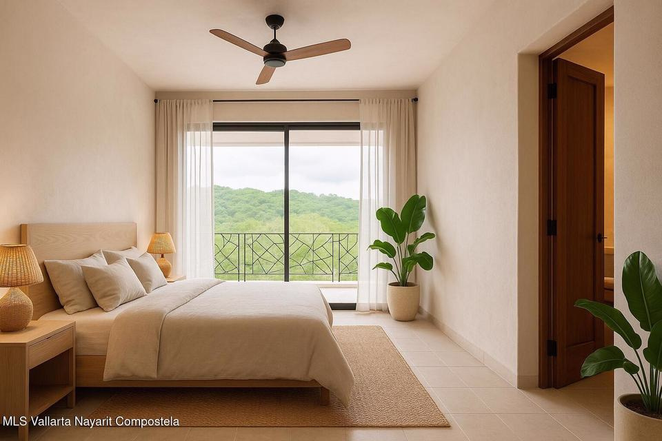 tesoro-escondido-sayulita-master-bedroom3 Open-concept kitchen in a condo for sale in Sayulita